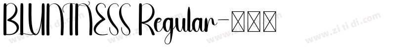 BLUNTNESS Regular字体转换